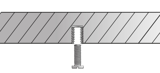 Schéma de percement avec insert de 8 mm